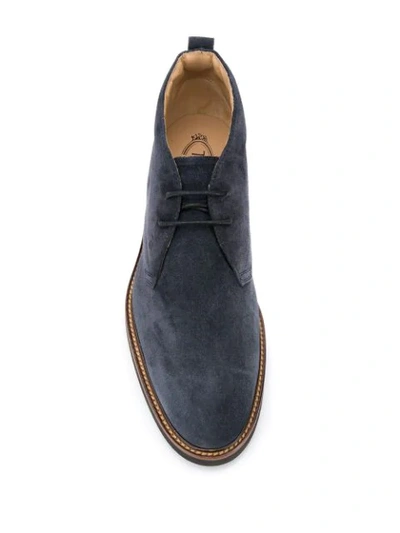 Shop Tod's Desert Boots In Blue