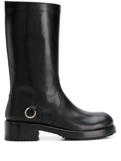 Shop Raf Simons Riding Boots In 00099 Black