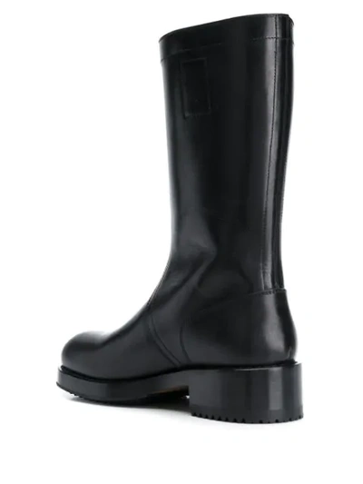 Shop Raf Simons Riding Boots In 00099 Black