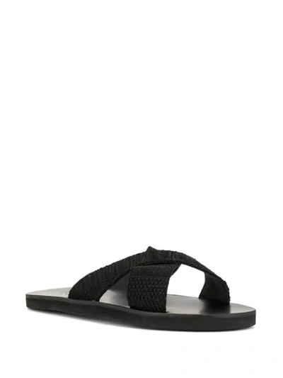 Shop Ancient Greek Sandals Bios Crossover Sandals In Black