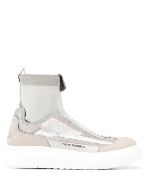 emporio armani high top sneakers