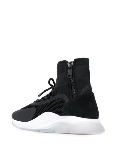 Shop Versace 'chain Reaction' High-top-sneakers In Black