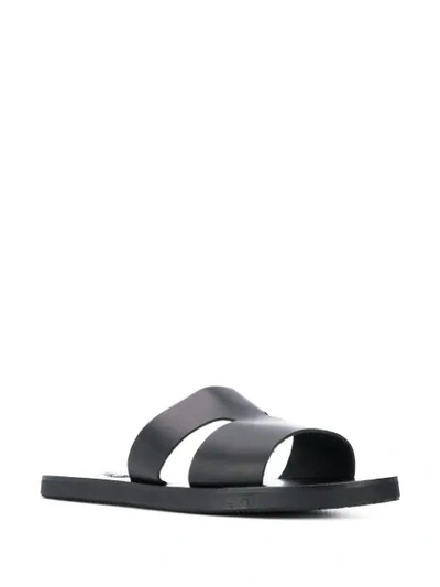 Shop Ancient Greek Sandals Apteros Flat Sandals In Black