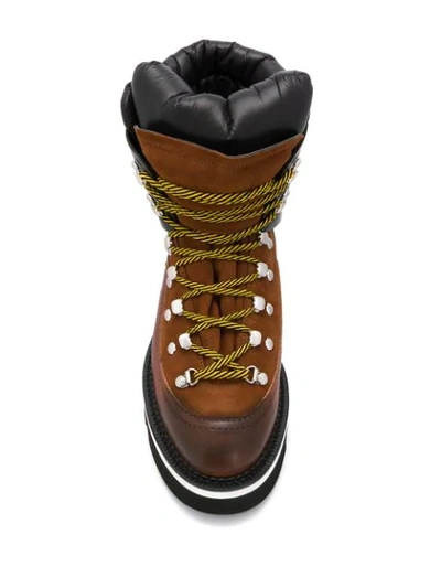 Shop Dsquared2 Hiking Ankle Boots In Brown