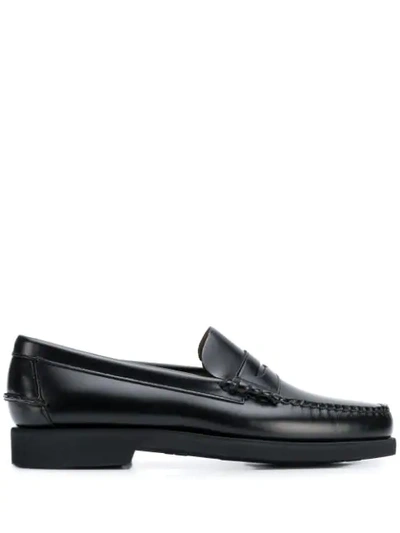 Shop Sebago Dan Polished Loafers In Black