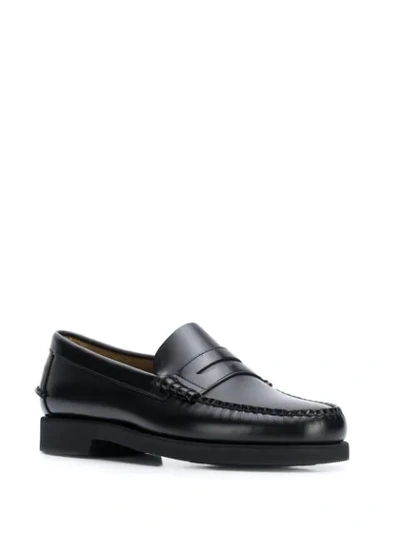 Sebago Dan Polished Loafers In Black