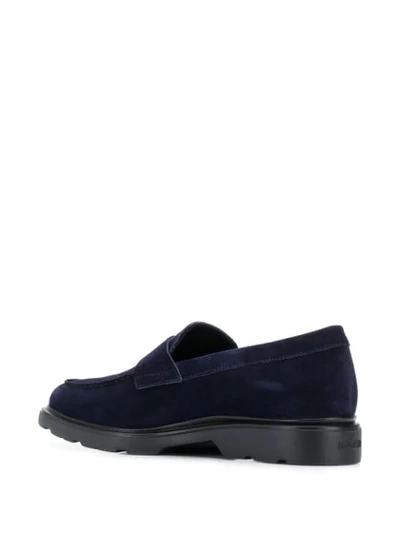 Shop Hogan Route Loafers In Blue