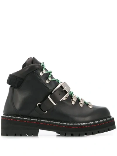 Shop Versace Medusa Head Hiking Boots In Black