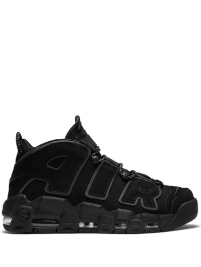 Shop Nike Air More Uptempo Sneakers In Black