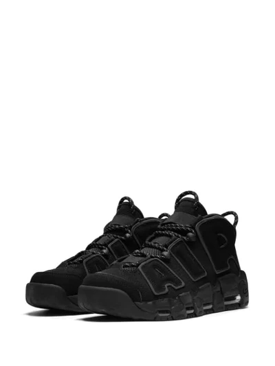 Shop Nike Air More Uptempo Sneakers In Black