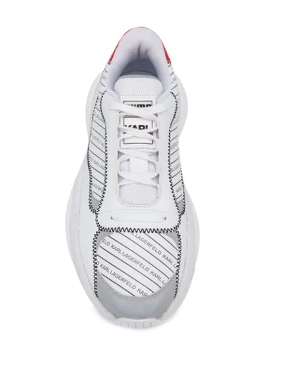Shop Karl Lagerfeld Alteration Lace Up Sneakers In White