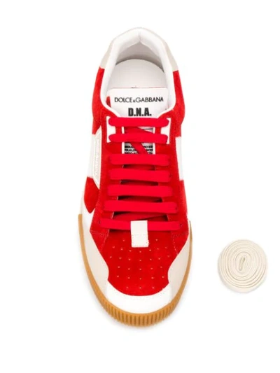 Shop Dolce & Gabbana Panelled Sneakers In Red