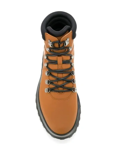 Shop Dolce & Gabbana Vulcano Trekking Boots In Brown