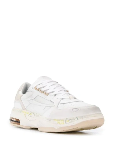 Shop Premiata Drake Lace Up Sneakers In White