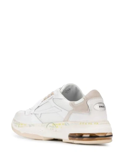 Shop Premiata Drake Lace Up Sneakers In White