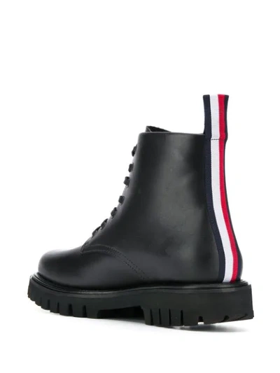 Shop Tommy Hilfiger Chunky Lace-up Boots In Black