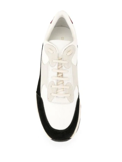 Shop Common Projects Two-tone Lace-up Sneakers In White
