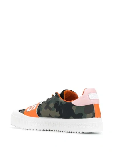 Shop Gcds Camouflage Print Sneakers In Green