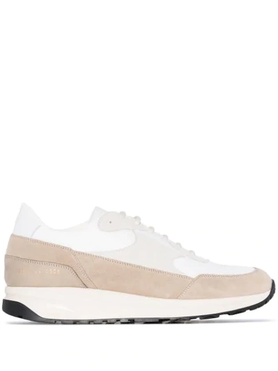 Shop Common Projects Contrast Panel Low-top Sneakers In White