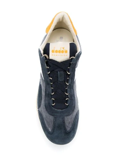 Shop Diadora Equipe Colour Block Sneakers In Grey