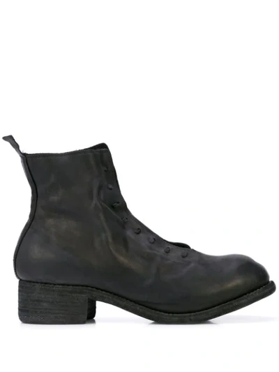 Shop Guidi Lace-up Boots In Black