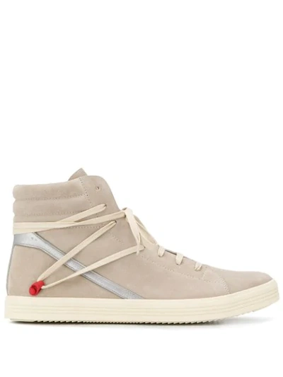 Shop Rick Owens Geotrasher High-top Sneakers In Neutrals