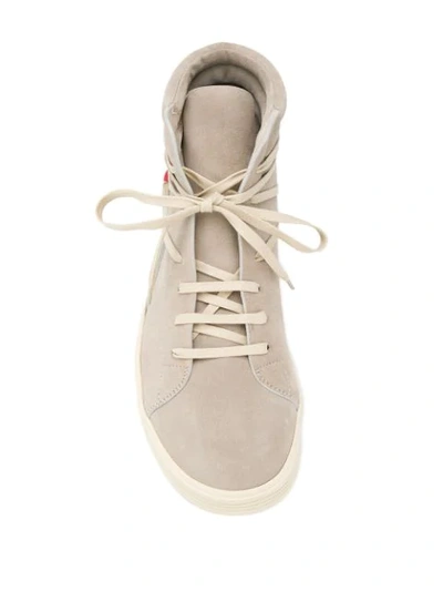 Shop Rick Owens Geotrasher High-top Sneakers In Neutrals