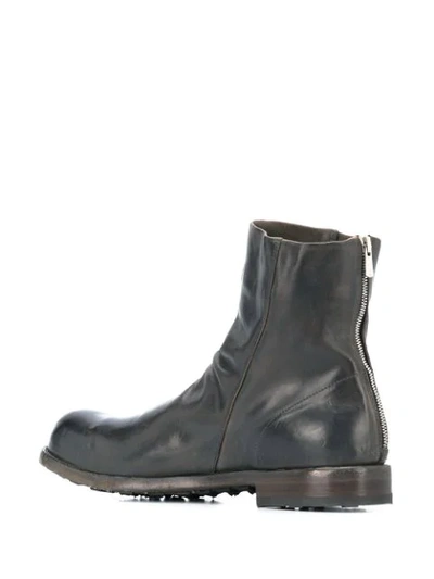 Shop Officine Creative Distort Ankle Boots In Grey