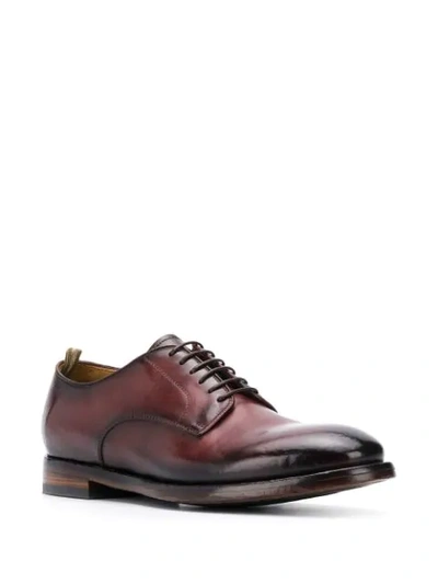 Shop Officine Creative Patent Derby Shoes In Brown