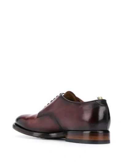 Shop Officine Creative Patent Derby Shoes In Brown