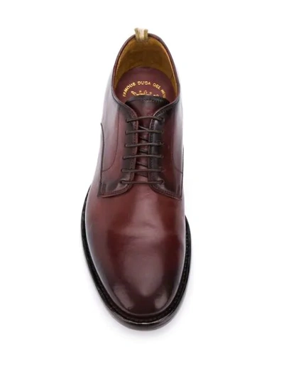 Shop Officine Creative Patent Derby Shoes In Brown