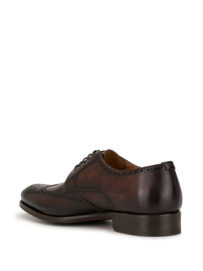 Shop Magnanni Lace-up Brogue Shoes In Brown