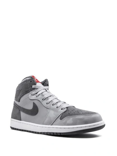 Shop Jordan Air  1 Retro High Premium Sneakers In Grey