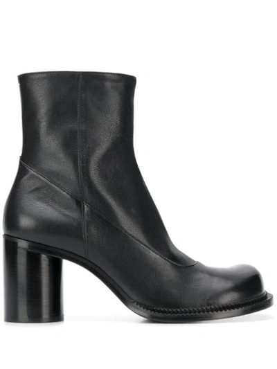 Shop Maison Margiela Block-heel Ankle Boots In T8013 Black