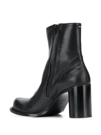 Shop Maison Margiela Block-heel Ankle Boots In T8013 Black