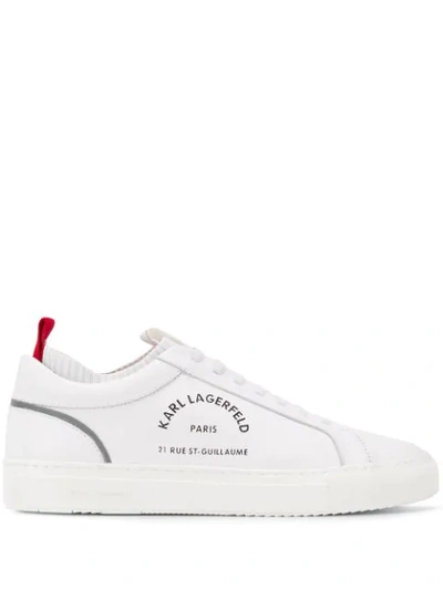 Shop Karl Lagerfeld Kupsole Maison Karl Trainers In White