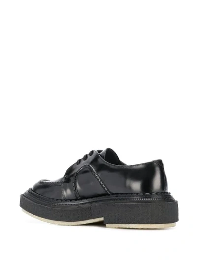 Shop Adieu Thick Sole Derby Shoes In Black