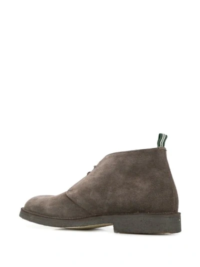 Shop Green George Lace-up Ankle Boots In Grey