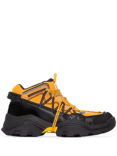 Shop Kenzo Inka Hiking Style Sneakers In Orange