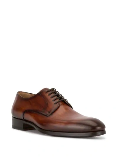 Shop Magnanni Classic Derby Shoes In Brown