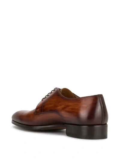 Shop Magnanni Classic Derby Shoes In Brown