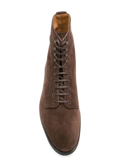 Shop Barbanera Lace-up Ankle Boots In Brown
