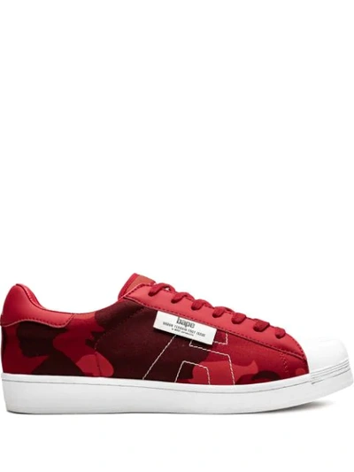 Shop Bape M2 Skull Sneakers In Red