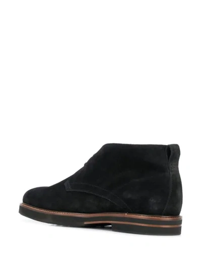 Shop Tod's Lined Desert Boots In Black