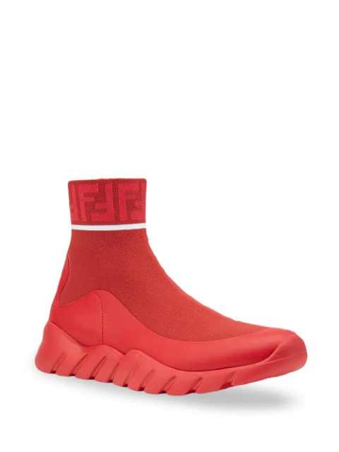 fendi logo sock runners