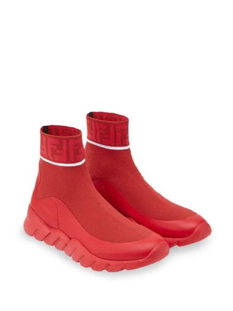 fendi logo sock runners