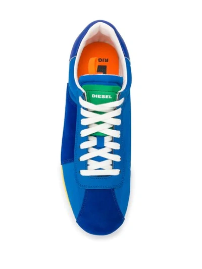 Shop Diesel Lace-up Trainers In Blue