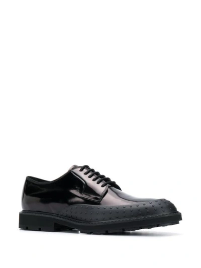 PEBBLED DERBY SHOES
