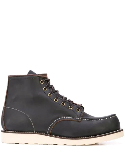 Shop Red Wing Shoes Contrast Stitching Combat Boots In Brown