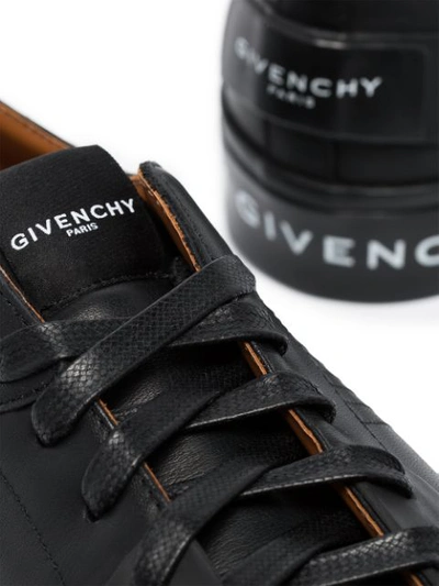 Shop Givenchy Tennis Light Logo Print Sneakers In Black